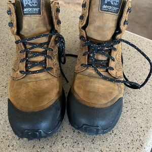 Timberland PRO Tan and Black Work Boots with Reinforced Toe